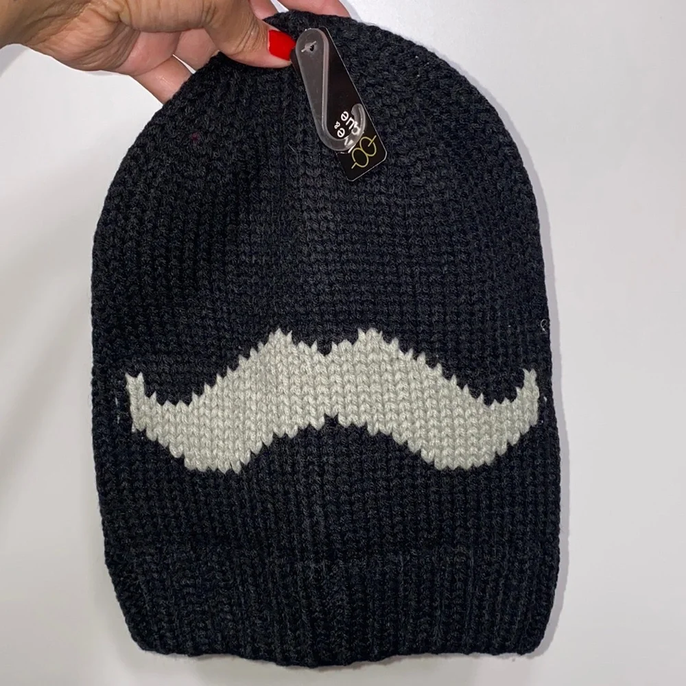 Olive & Pique Mustache Beanie